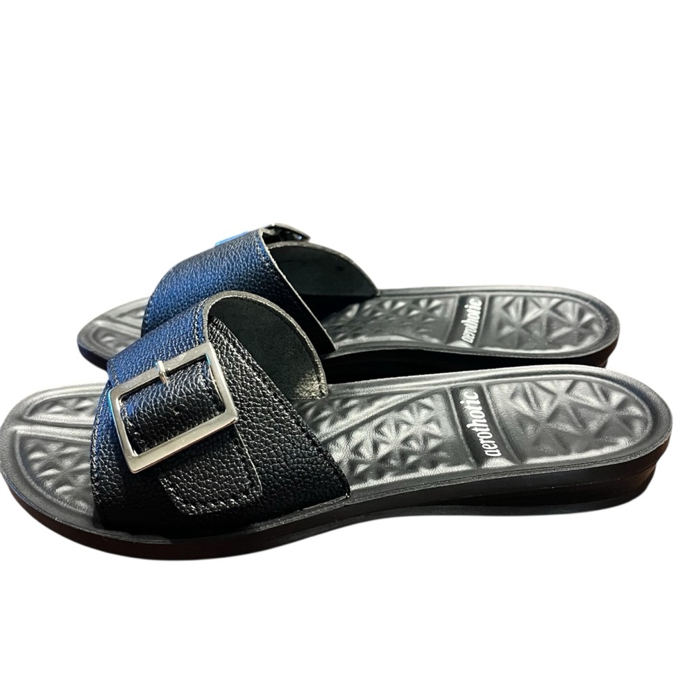 Aerothotic Sandals Slides Arch Support Black Size 6 - Picture 4 of 9